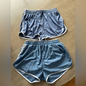 Fabletics pink Women's Blue Athletic medium  Shorts set EUC
